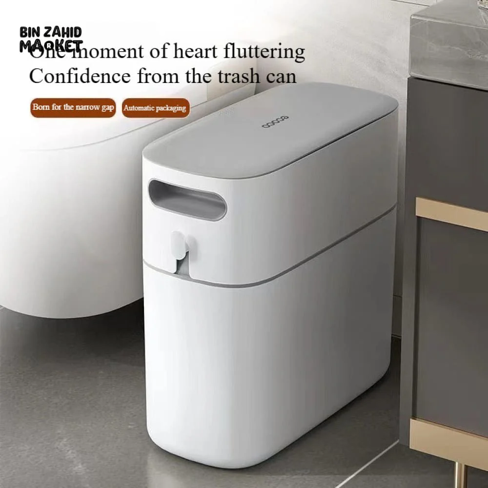 ECOCO SLIM NARROW TRASH CAN 12 LITRE – MODERN HOME & BATHROOM BIN - Image 2