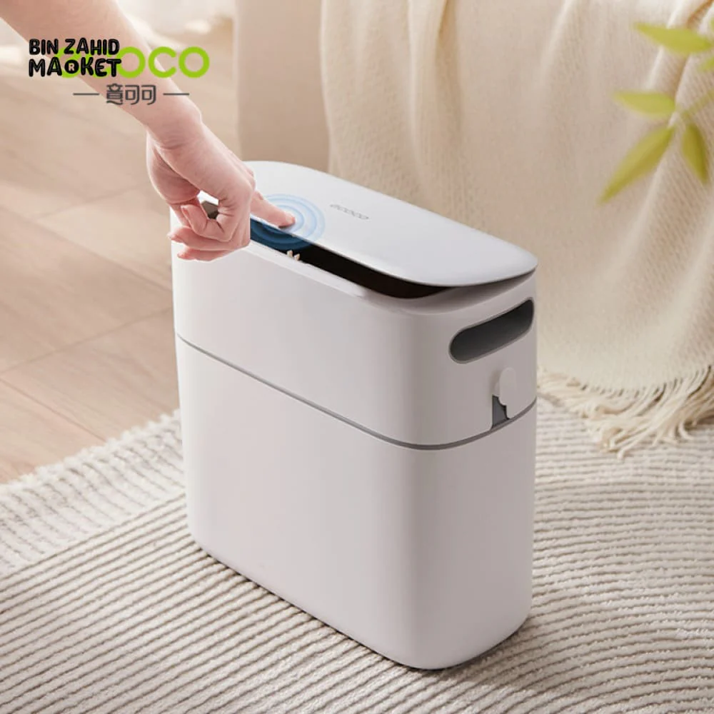 ECOCO SLIM NARROW TRASH CAN 12 LITRE – MODERN HOME & BATHROOM BIN - Image 3