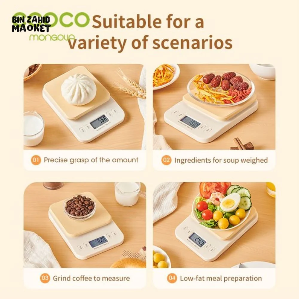 ECOCO SMART DIGITAL KITCHEN SCALE – ACCURATE FOOD WEIGHING - Image 4