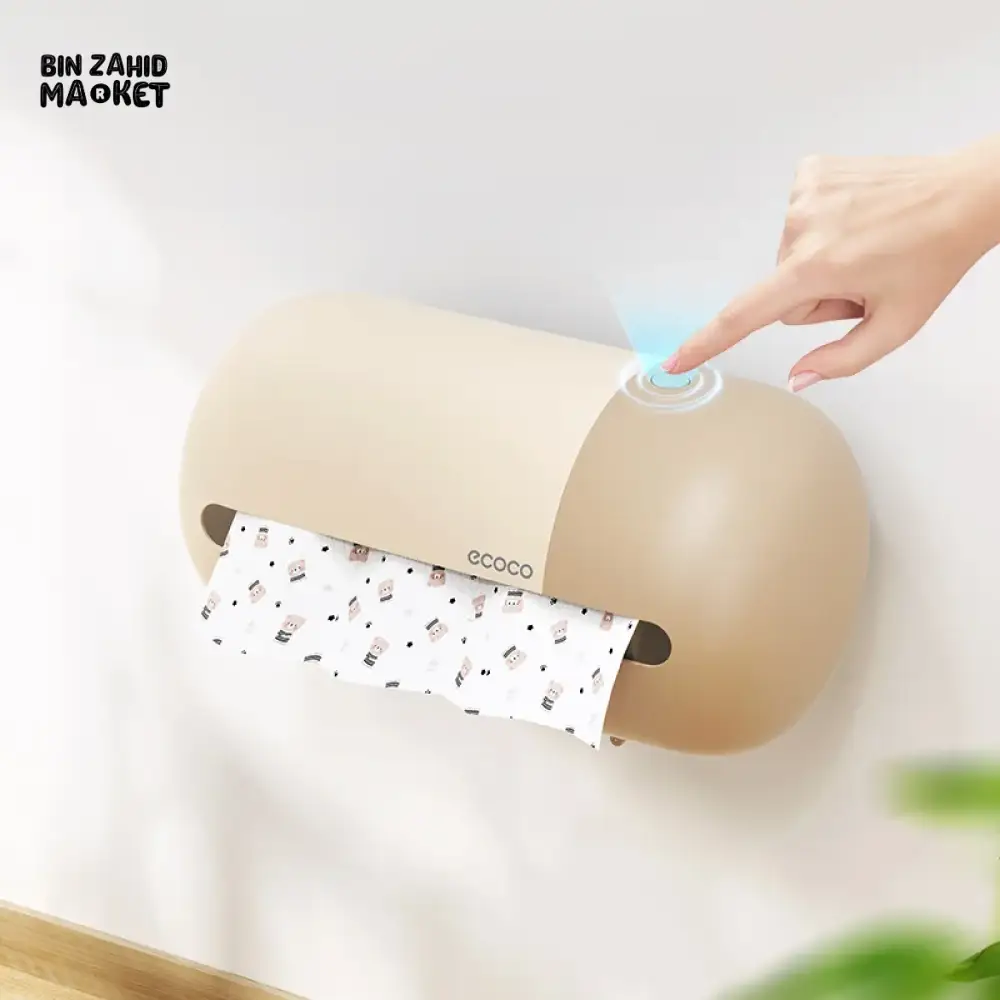 ECOCO WALL-MOUNT TOILET PAPER ROLL HOLDER – TISSUE ROLL INCLUDED - Image 4