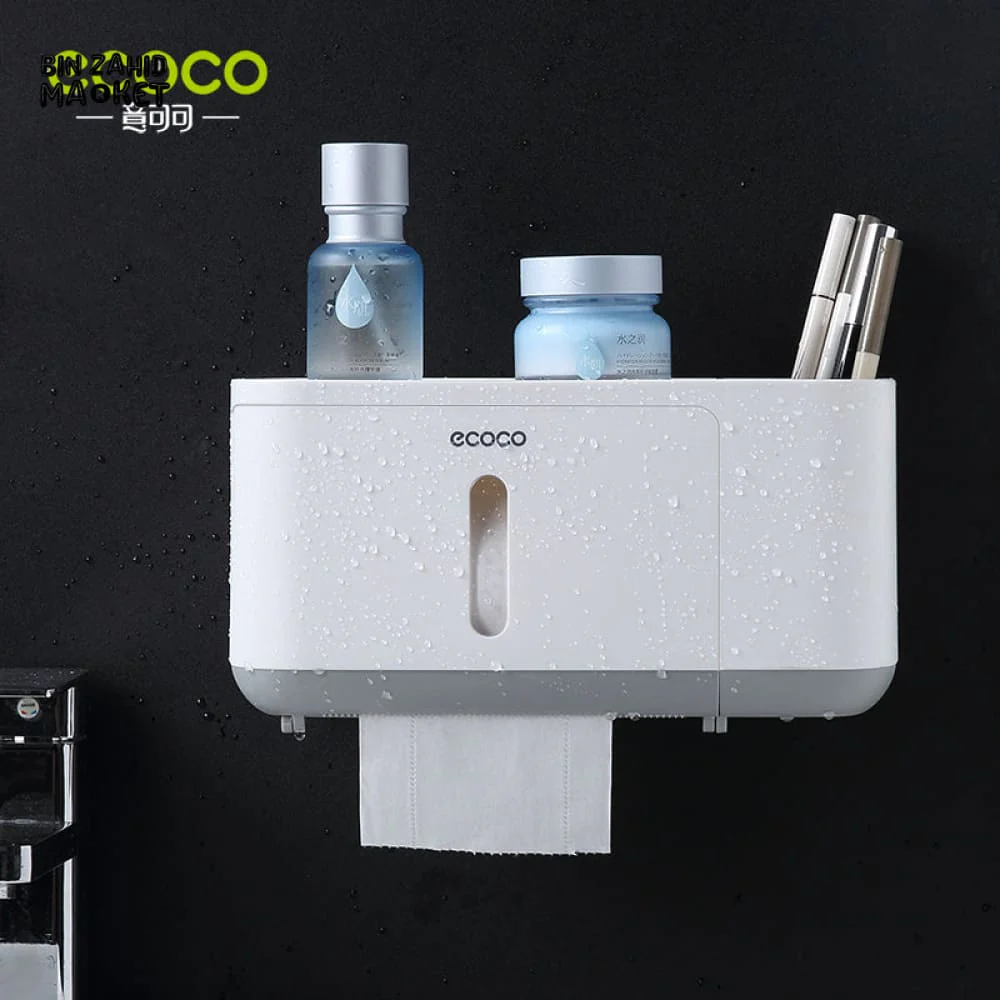 ECOCO WALL-MOUNTED TISSUE BOX – DUSTPROOF BATHROOM HOLDER - Image 2