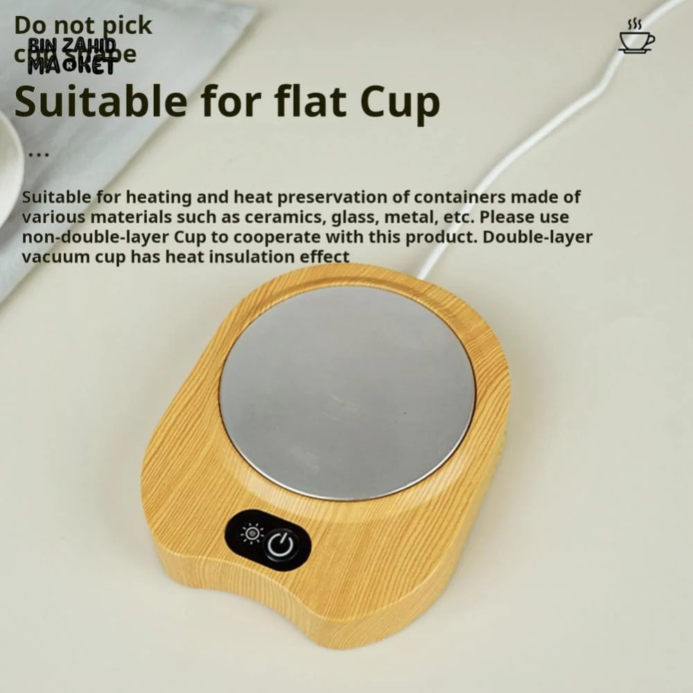 ELECTRIC COFFEE WARMER PLATE – SMART AUTO SHUT-OFF 3 TEMPERATURES WATERPROOF COASTER - Image 3