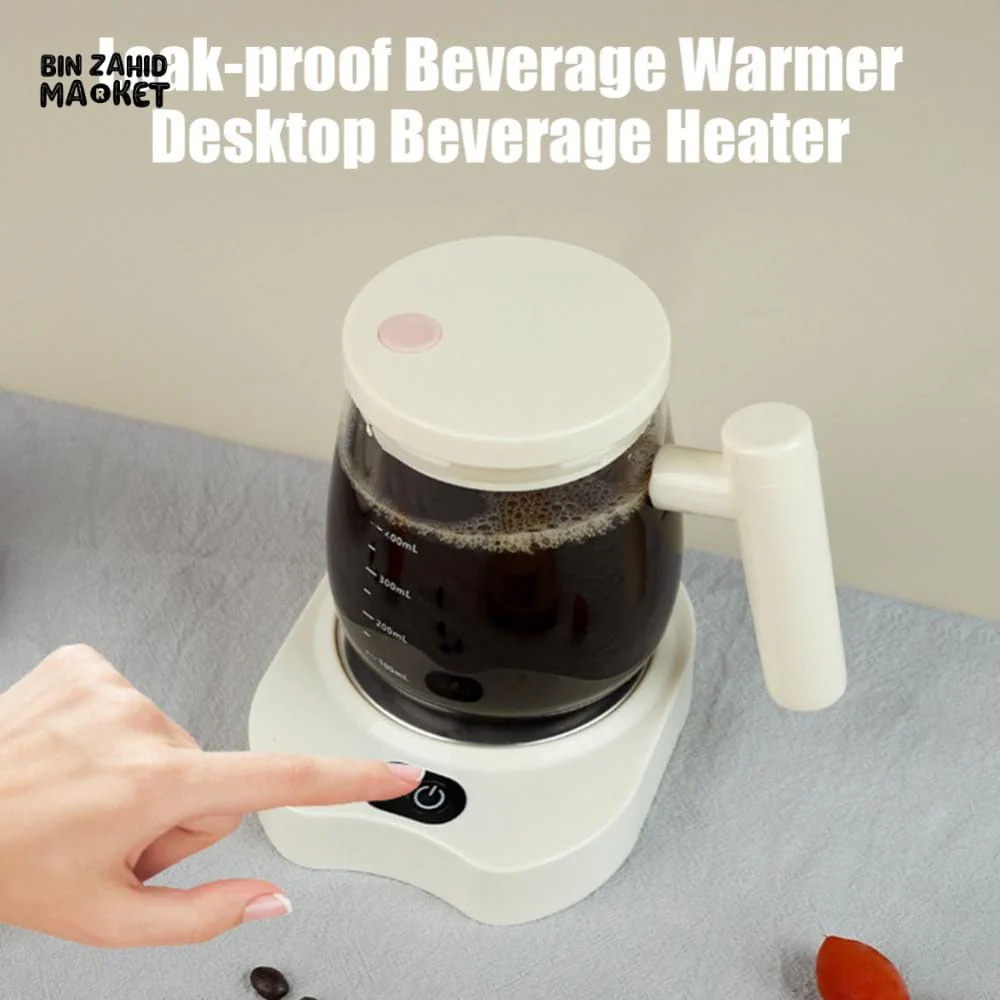 ELECTRIC COFFEE WARMER PLATE – SMART AUTO SHUT-OFF 3 TEMPERATURES WATERPROOF COASTER - Image 4