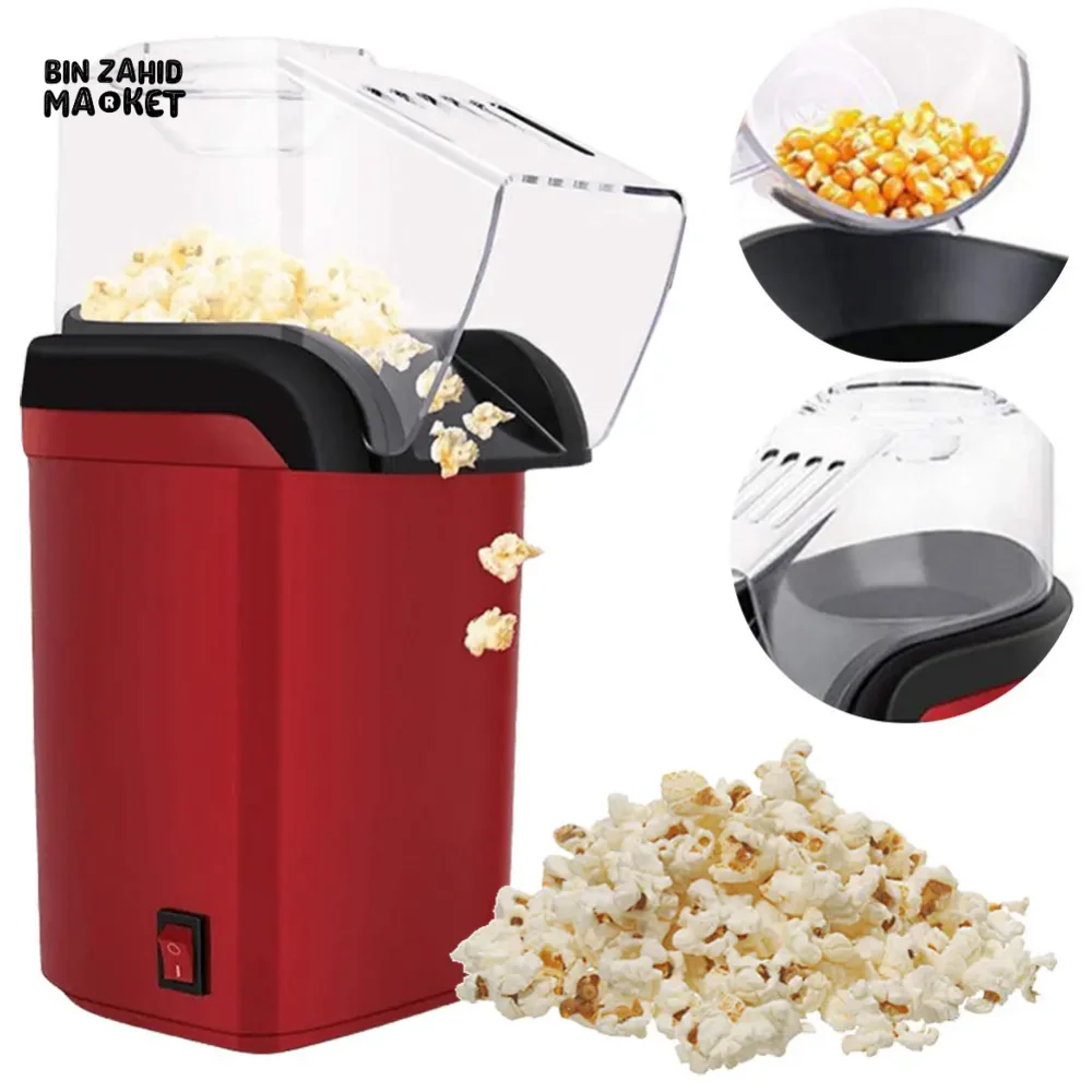 ELECTRIC POPCORN MAKER | QUICK & EASY HOT AIR POPPER FOR HOME USE - Image 2