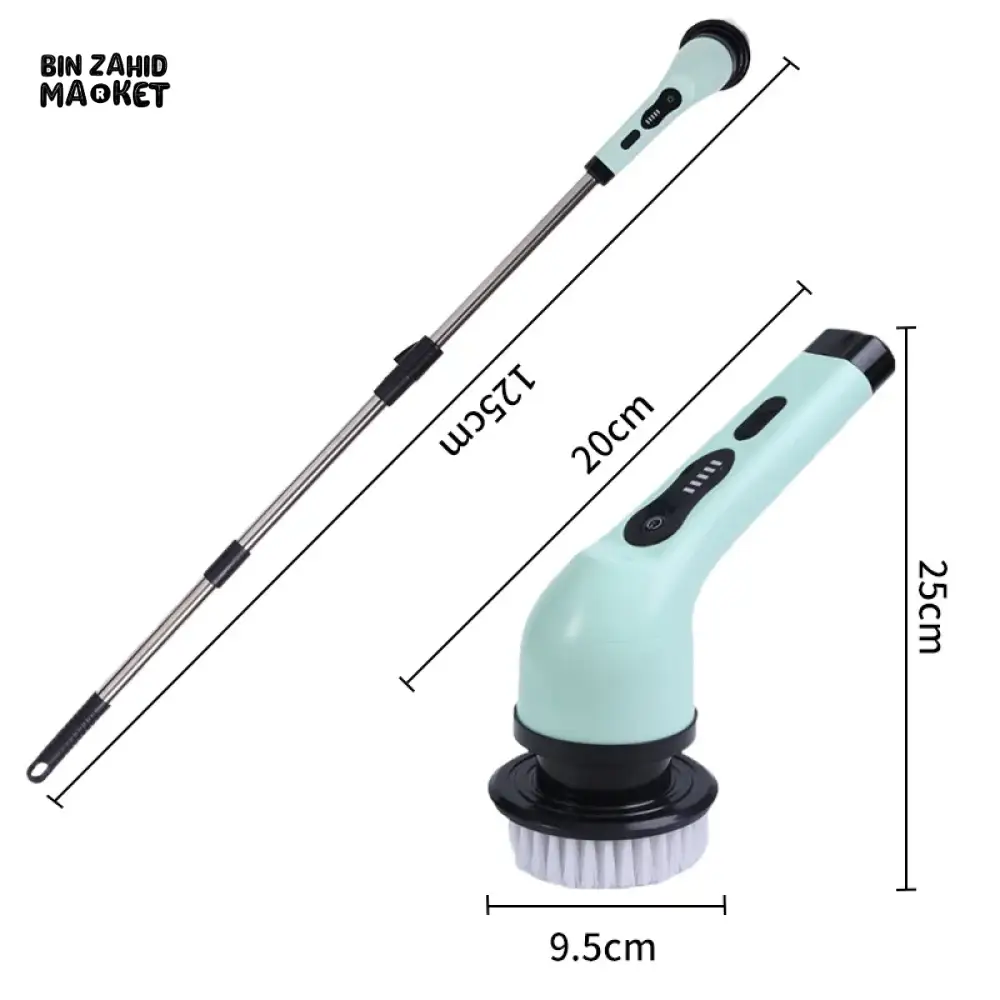 ELECTRIC SPIN SCRUBBER 9-IN-1 CORDLESS ROTATING CLEANING BRUSH FOR BATHROOM KITCHEN & TOILET CLEANING - Image 10
