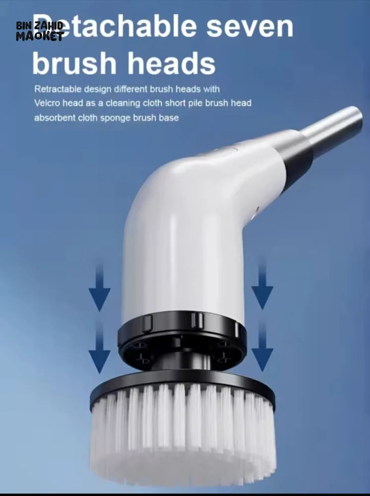 ELECTRIC SPIN SCRUBBER 9-IN-1 CORDLESS ROTATING CLEANING BRUSH FOR BATHROOM KITCHEN & TOILET CLEANING - Image 6