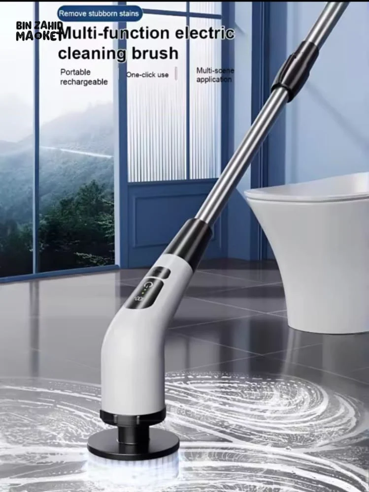 ELECTRIC SPIN SCRUBBER 9-IN-1 CORDLESS ROTATING CLEANING BRUSH FOR BATHROOM KITCHEN & TOILET CLEANING - Image 7