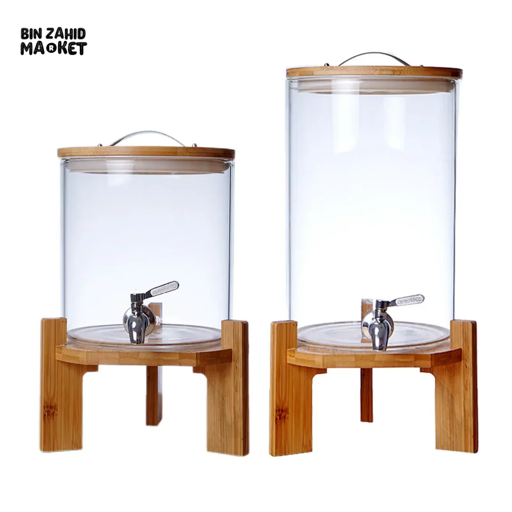 ELEGANT GLASS BEVERAGE DISPENSER JAR WITH LID - Image 10