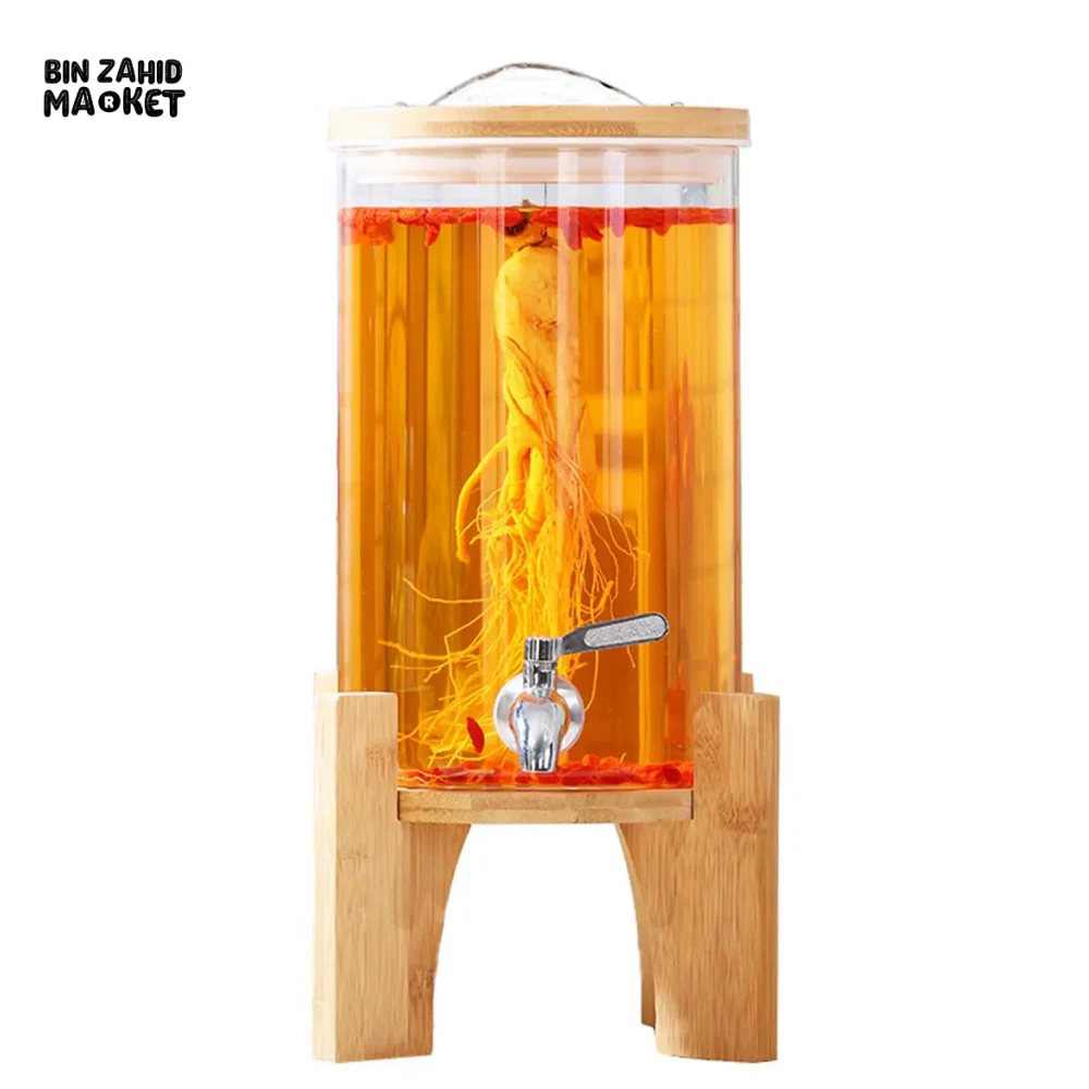 ELEGANT GLASS BEVERAGE DISPENSER JAR WITH LID - Image 7