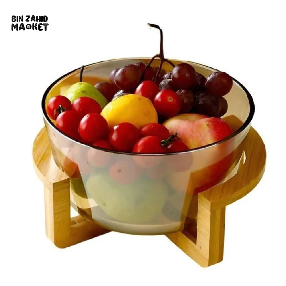 EUROPEAN STYLE TRANSPARENT GLASS FRUIT BASKET - Image 2