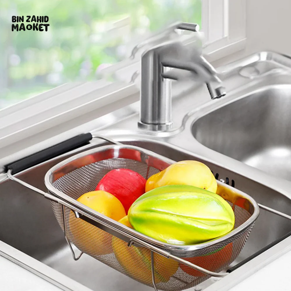 EXPANDABLE STAINLESS STEEL KITCHEN DRAIN BASKET & STRAINER - Image 2