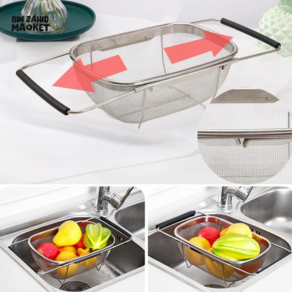 EXPANDABLE STAINLESS STEEL KITCHEN DRAIN BASKET & STRAINER - Image 5