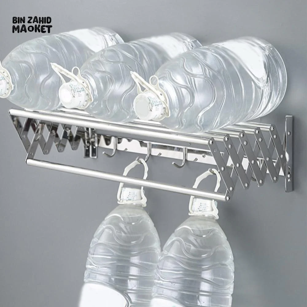 EXTENDABLE CLOTHES AIRER – WALL-MOUNTED FOLDABLE DRYING HANGER FOR BATHROOM & BALCONY - Image 5