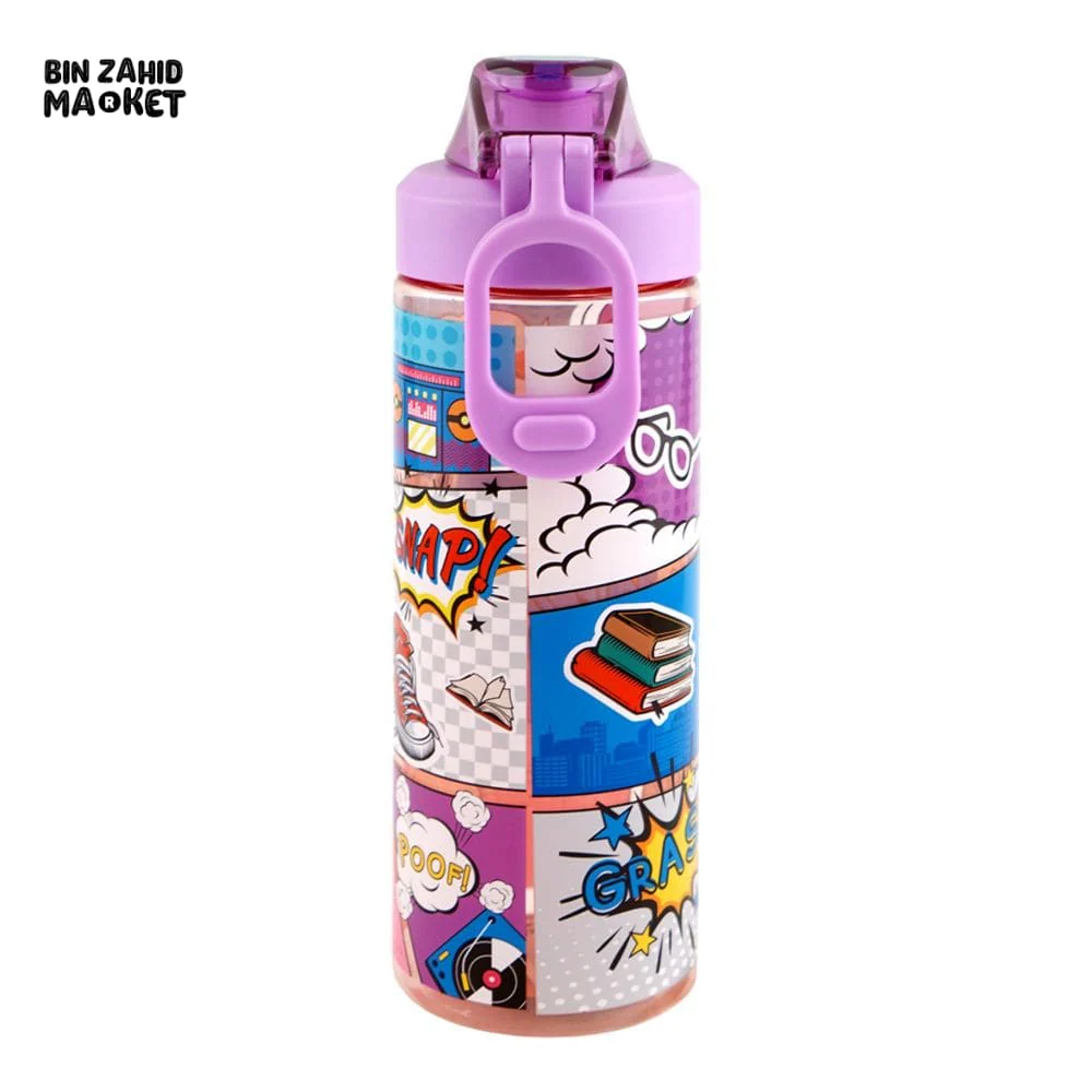 EYUN KIDS FANCY CARTOON WATER BOTTLE PURPLE SB-12 700ML - Image 2