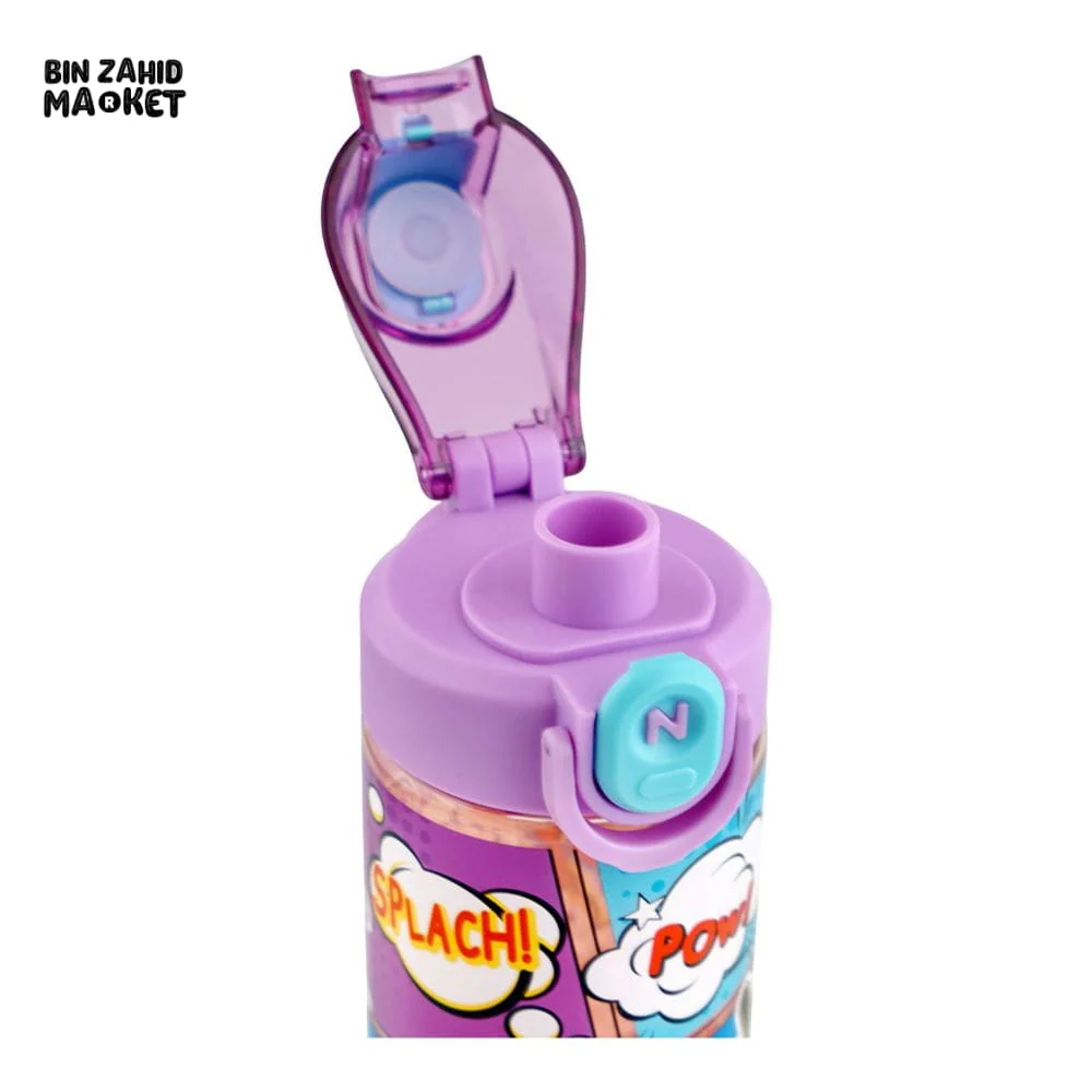 EYUN KIDS FANCY CARTOON WATER BOTTLE PURPLE SB-12 700ML - Image 3