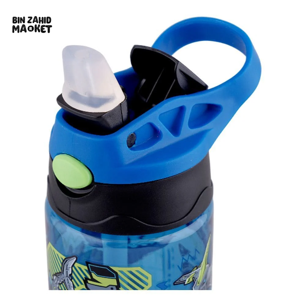 EYUN KIDS FANCY WATER BOTTLE WITH HANDLE BLUE SB-06 700ML - Image 3