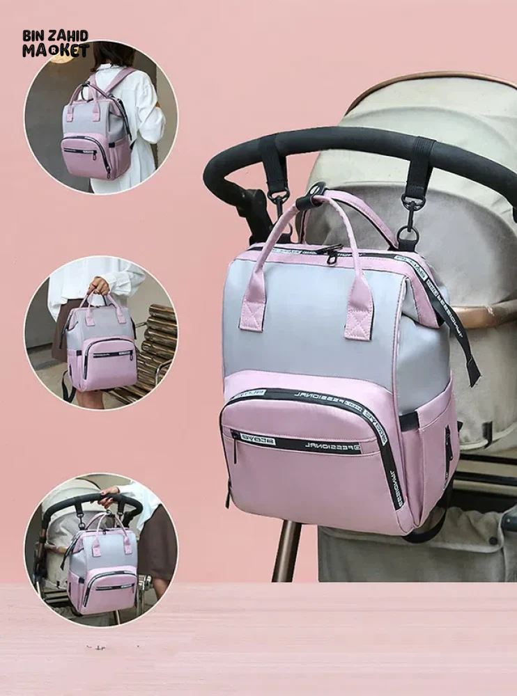 FASHIONABLE MOMMY BACKPACK LARGE CAPACITY TRAVEL STORAGE BAG - Image 11