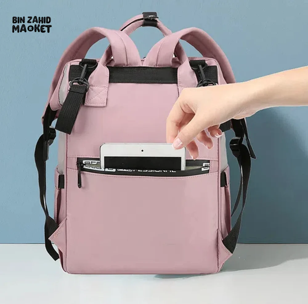 FASHIONABLE MOMMY BACKPACK LARGE CAPACITY TRAVEL STORAGE BAG - Image 12