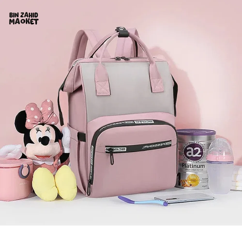 FASHIONABLE MOMMY BACKPACK LARGE CAPACITY TRAVEL STORAGE BAG - Image 2