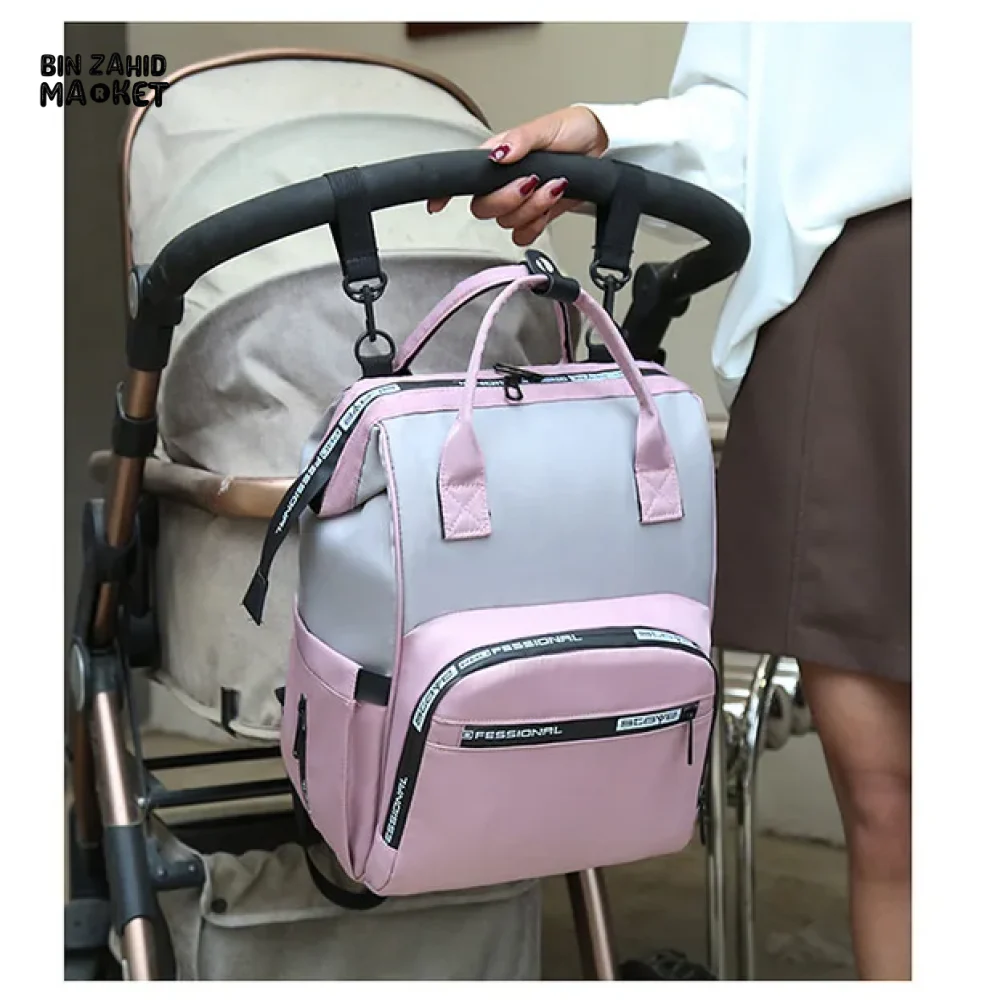 FASHIONABLE MOMMY BACKPACK LARGE CAPACITY TRAVEL STORAGE BAG - Image 3