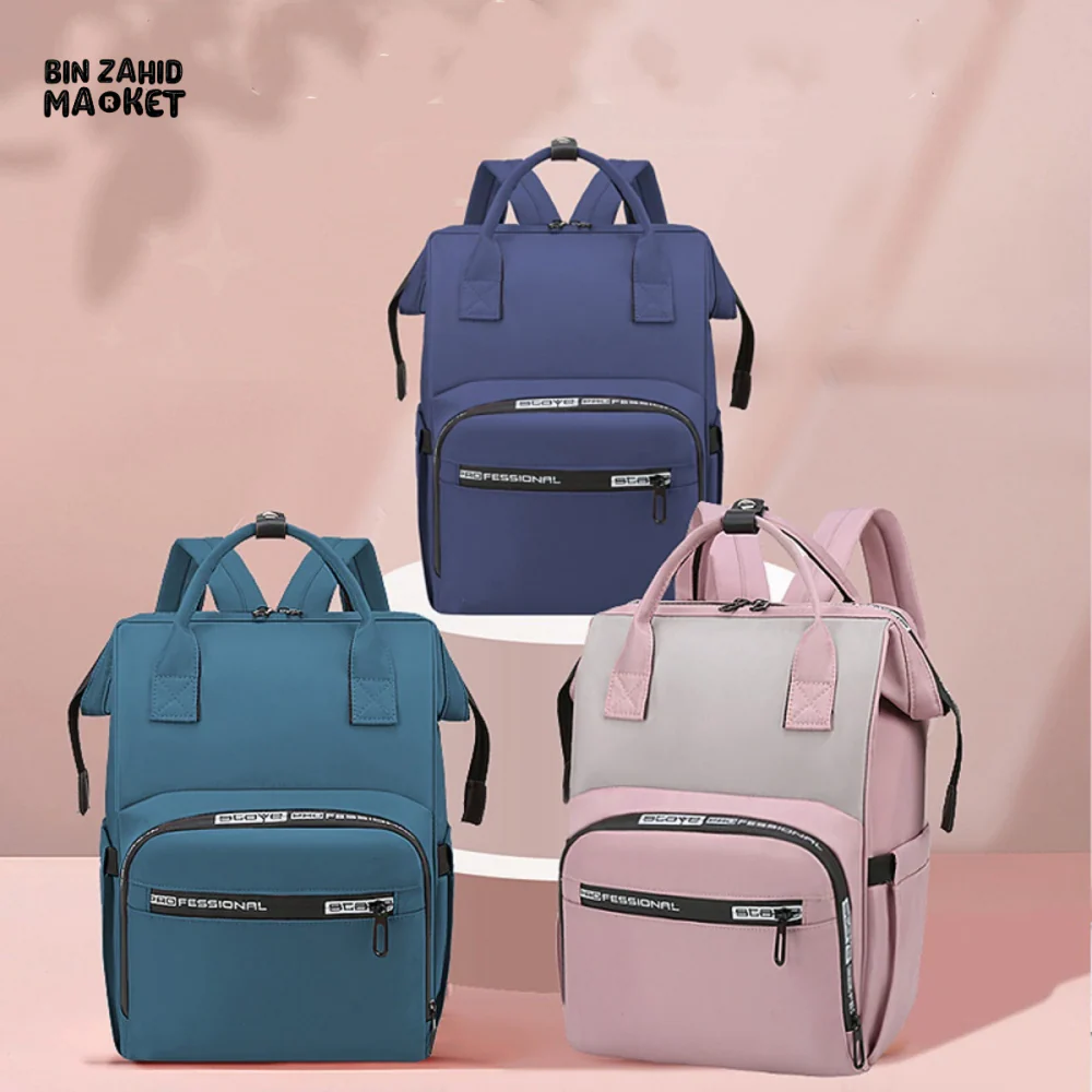 FASHIONABLE MOMMY BACKPACK LARGE CAPACITY TRAVEL STORAGE BAG - Image 4