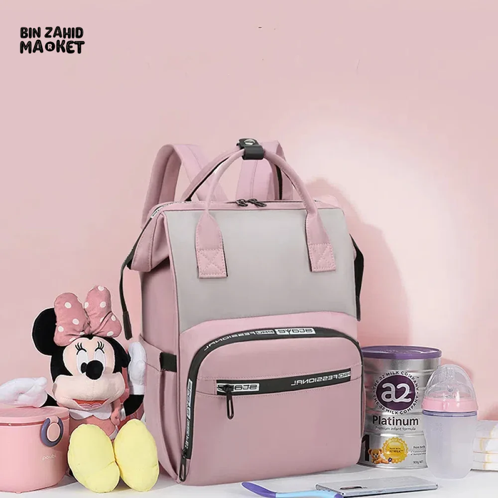 FASHIONABLE MOMMY BACKPACK LARGE CAPACITY TRAVEL STORAGE BAG - Image 5