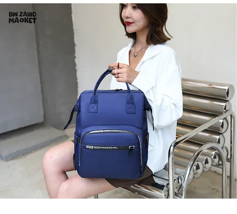 FASHIONABLE MOMMY BACKPACK LARGE CAPACITY TRAVEL STORAGE BAG - Image 7