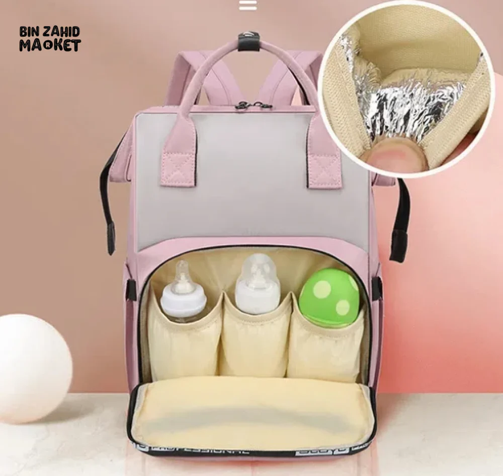 FASHIONABLE MOMMY BACKPACK LARGE CAPACITY TRAVEL STORAGE BAG - Image 9