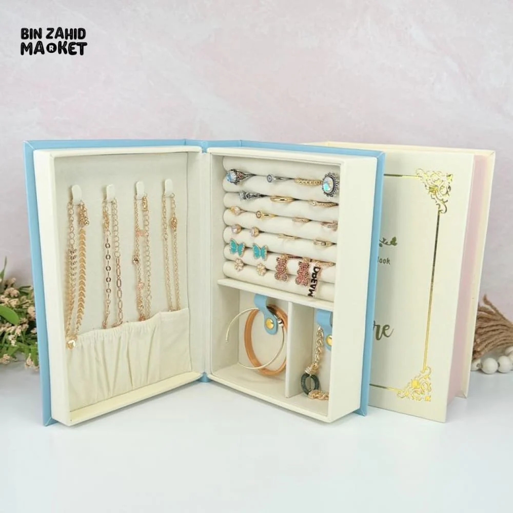 FAUX BOOK SHAPED JEWELRY BOX WITH MAGNETIC LOCK - Image 2