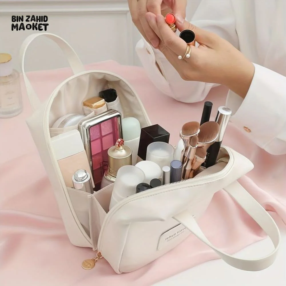 FAUX LEATHER ZIPPER COSMETIC BAG - Image 4