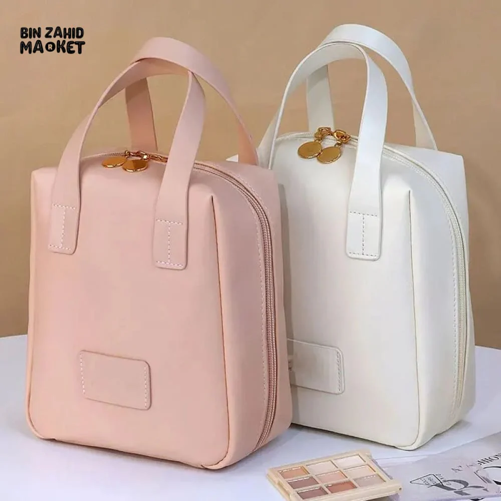 FAUX LEATHER ZIPPER COSMETIC BAG - Image 5
