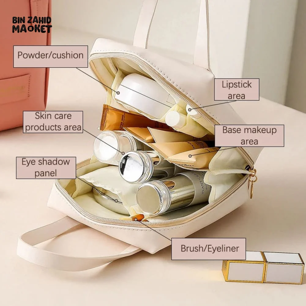 FAUX LEATHER ZIPPER COSMETIC BAG - Image 7