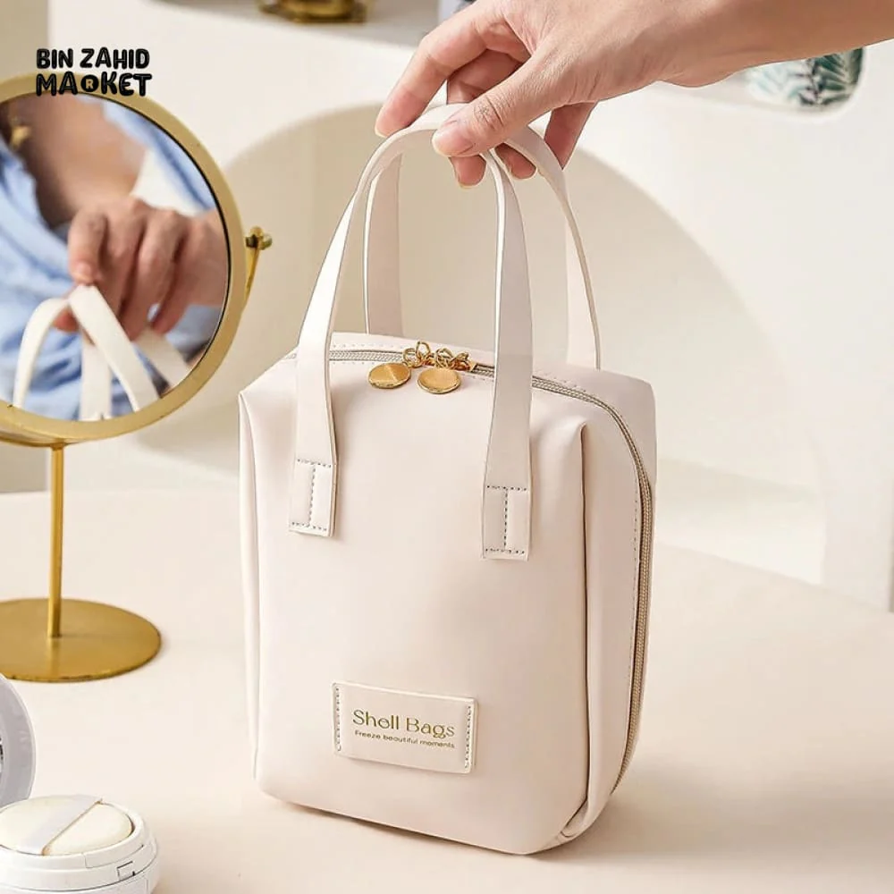 FAUX LEATHER ZIPPER COSMETIC BAG - Image 8
