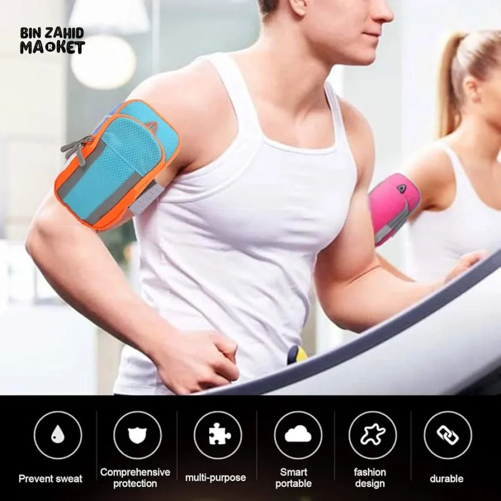 FITNESS ARM BAG – PHONE HOLDER WITH ZIP POCKET FOR KEYS & ID - Image 2