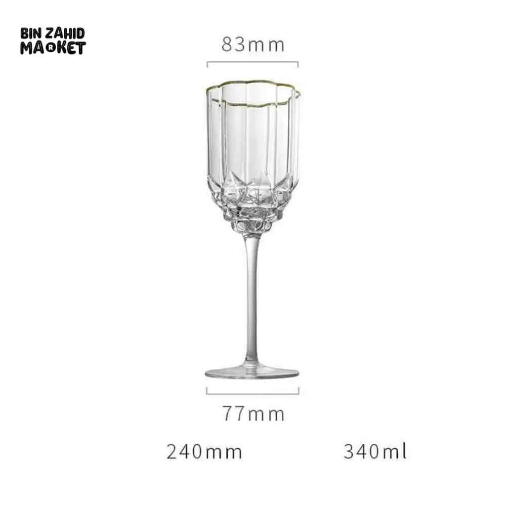 LUXURY FLOWER BUD CRYSTAL GLASSWARE – 6 PIECE SET - Image 3