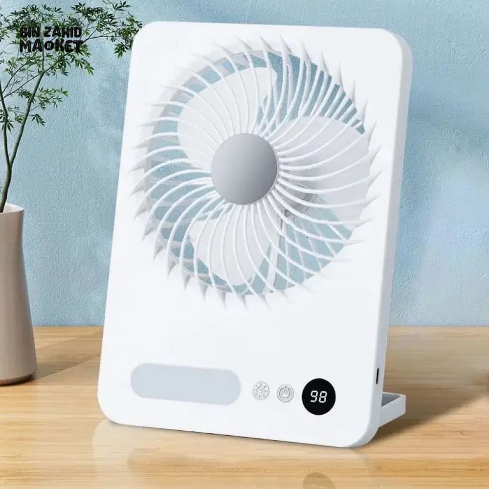 FOLDABLE SLIM MINI SUMMER DESK FAN WITH LED LIGHT - Image 3