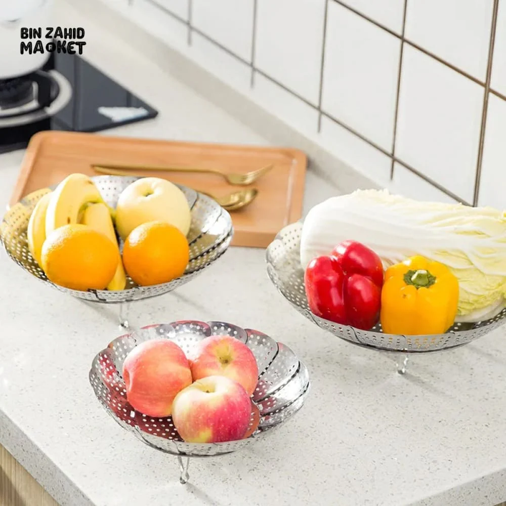 FOLDABLE STEEL STEAMING TRAY - Image 3