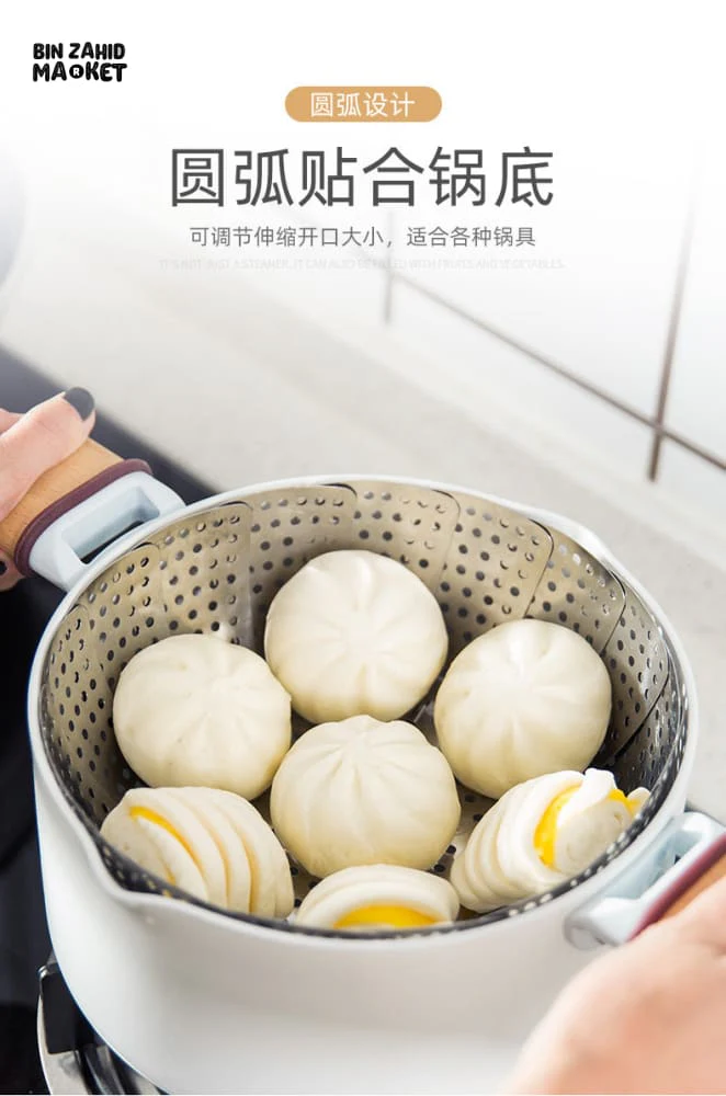 FOLDABLE STEEL STEAMING TRAY - Image 6
