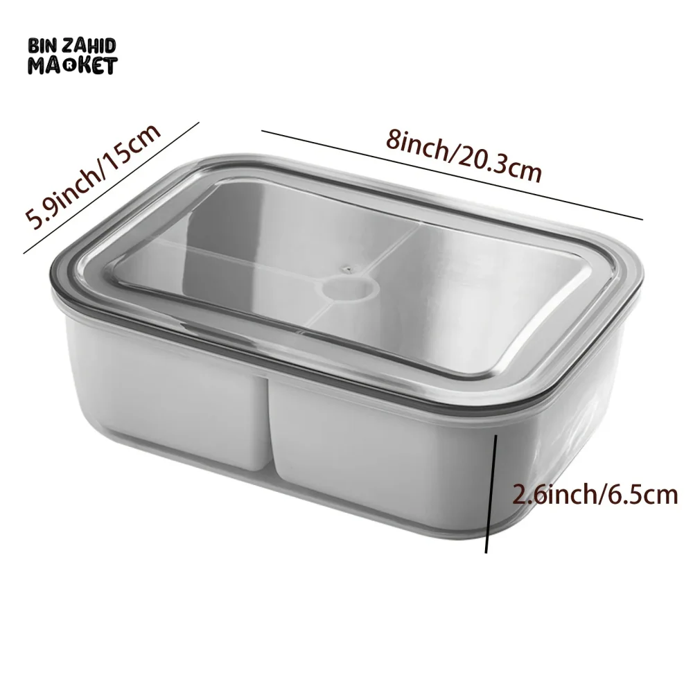 FRIDGE ORGANIZER, DIVIDED VEGETABLE & MEAT BOX, FOOD-GRADE, MICROWAVEABLE. - Image 7