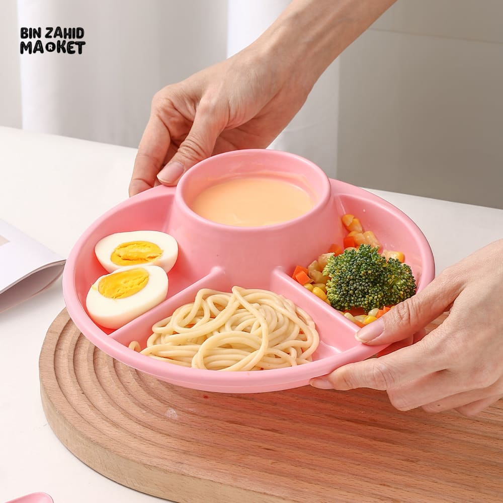 FRUIT SALAD DIVIDED PLATE – MICROWAVE SAFE REUSABLE FOOD DISH FOR CAKE DESSERT AND KITCHEN TABLEWARE - Image 6