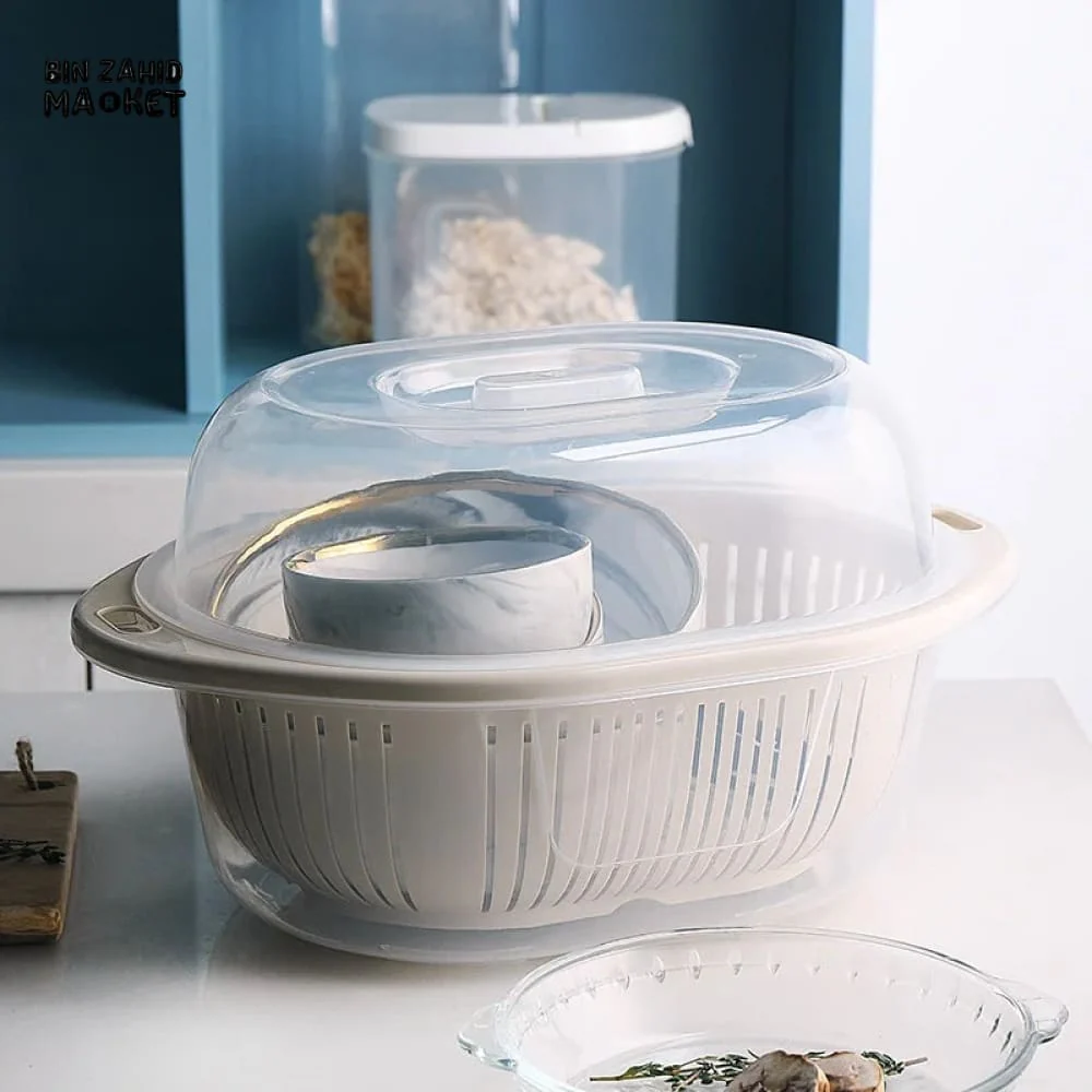 FRUITS & VEGETABLES DRAIN BASKET WITH LID - Image 5