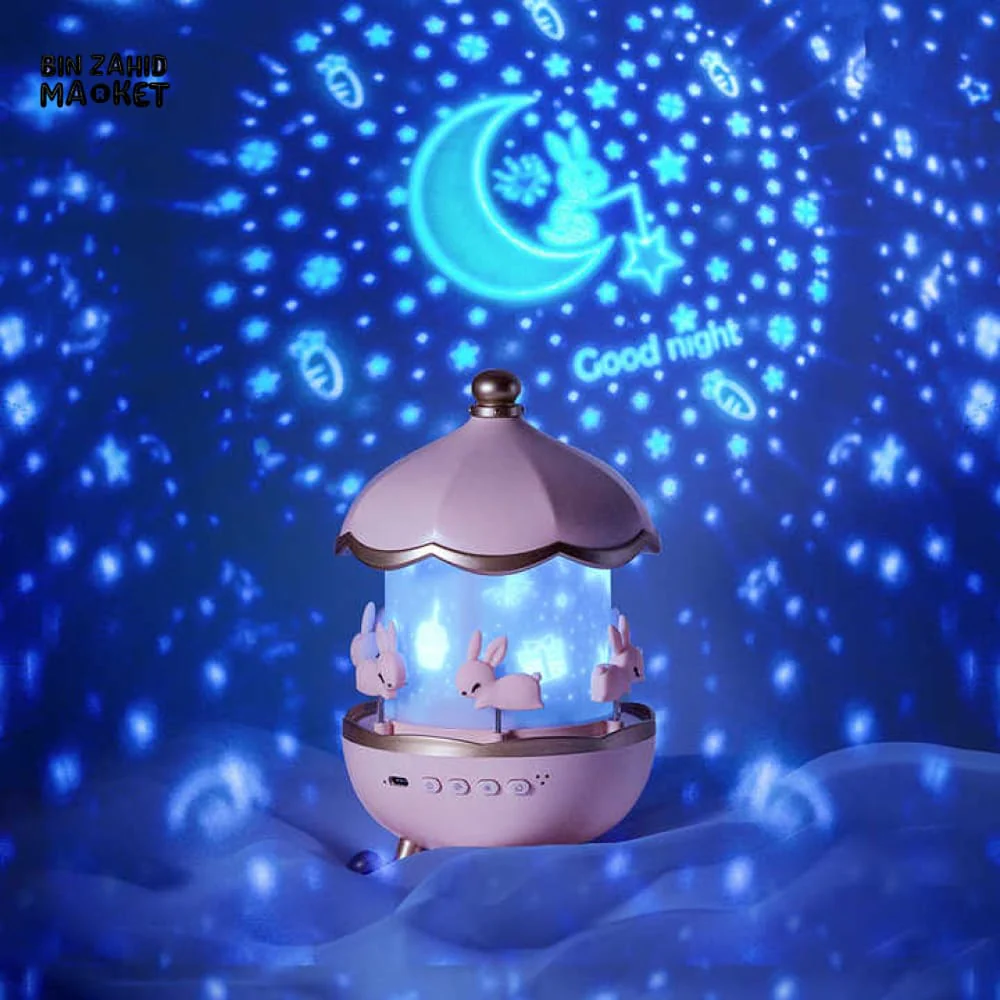 GALAXY STAR PROJECTOR NIGHT LAMP – 12 MOVIE DISCS 360° ROTATION - Image 4