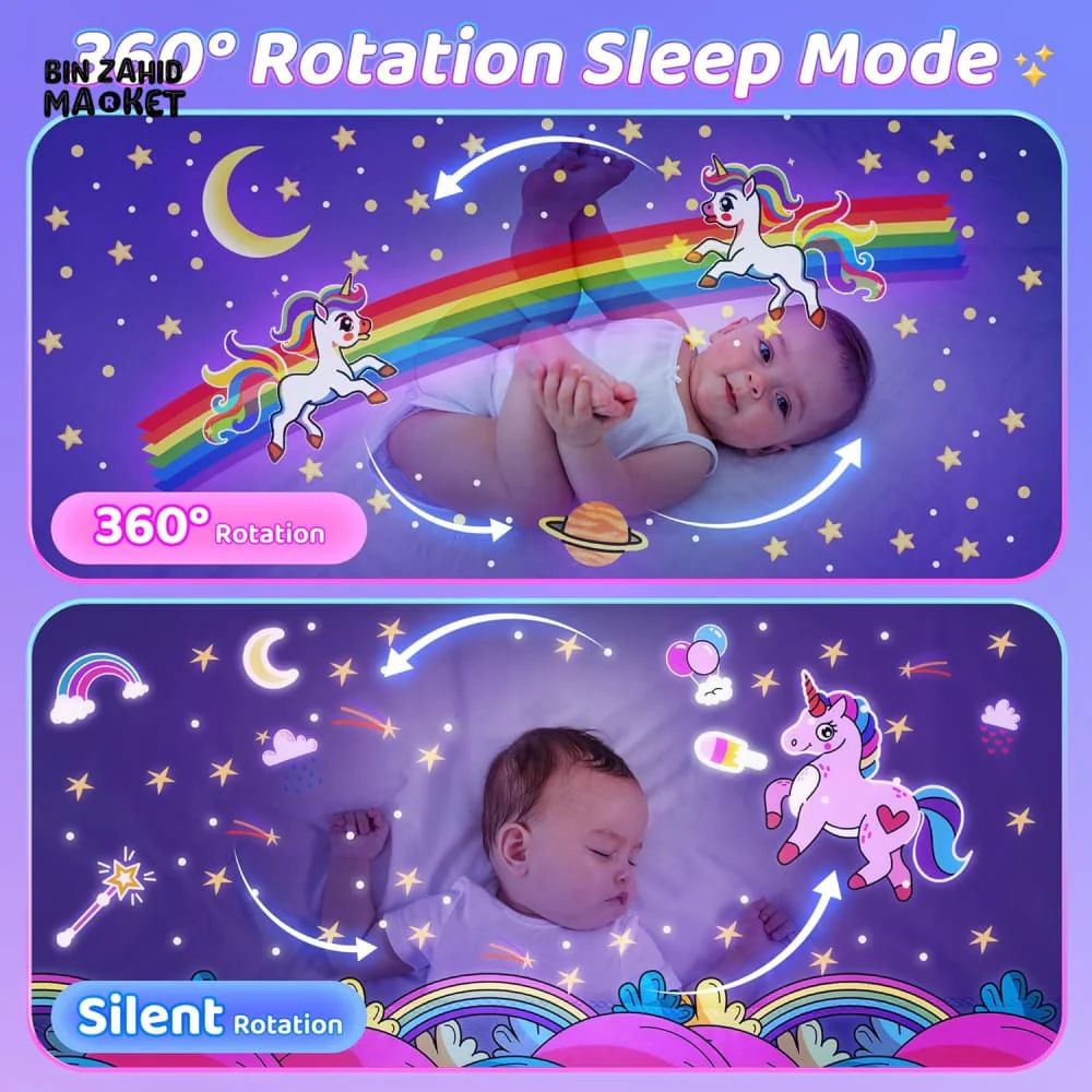 GALAXY STAR PROJECTOR NIGHT LAMP – 12 MOVIE DISCS 360° ROTATION - Image 5