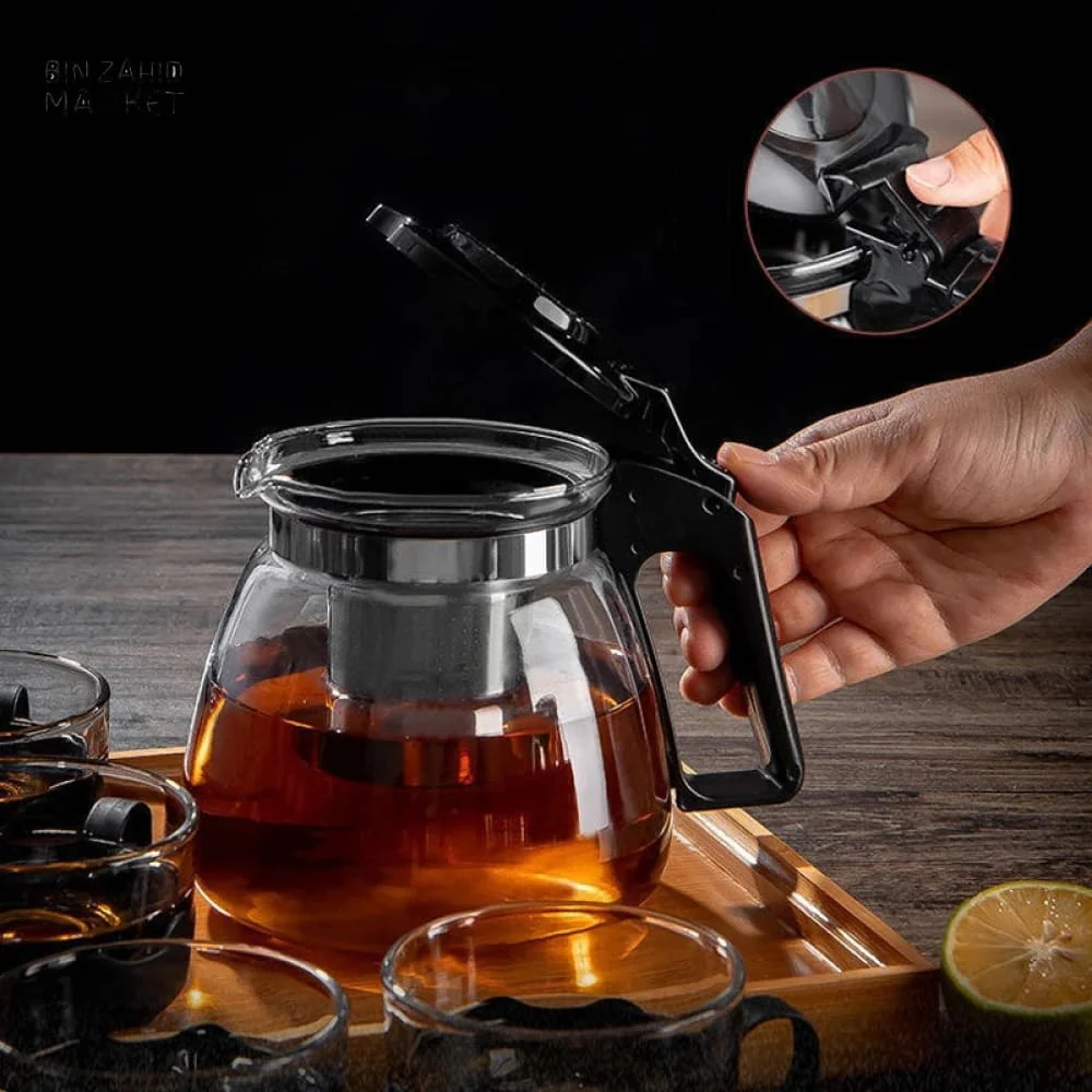 GLASS TEAPOT WITH CUPS - Image 3