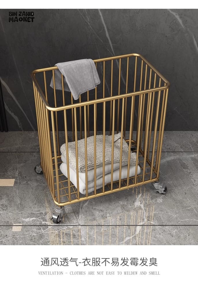 GOLD RODES LAUNDRY CART - Image 3