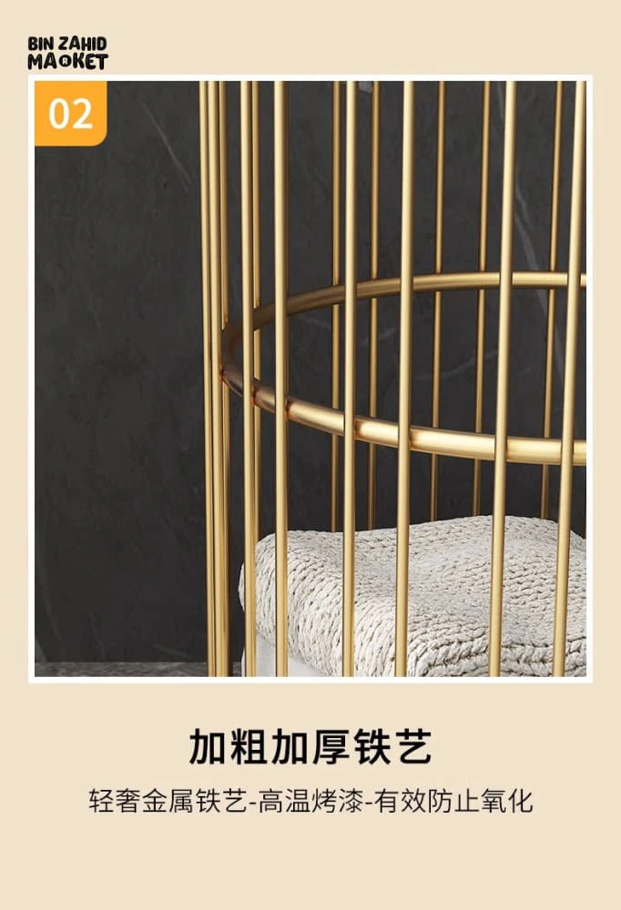 GOLD RODES LAUNDRY CART - Image 4
