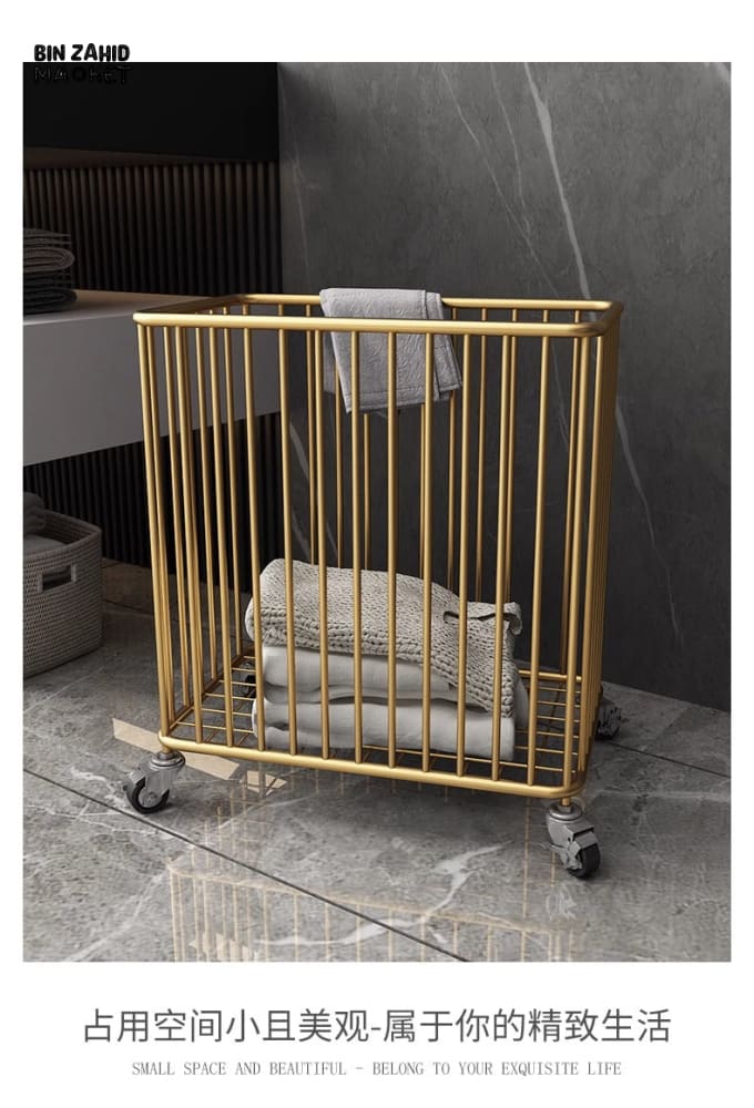 GOLD RODES LAUNDRY CART - Image 8