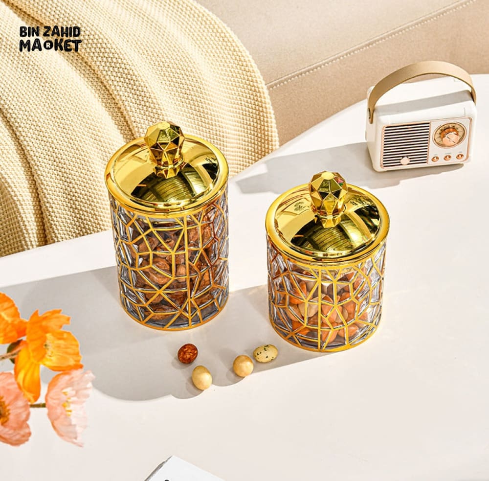 GOLDEN LID SET OF 3 SEALED JAR - Image 4