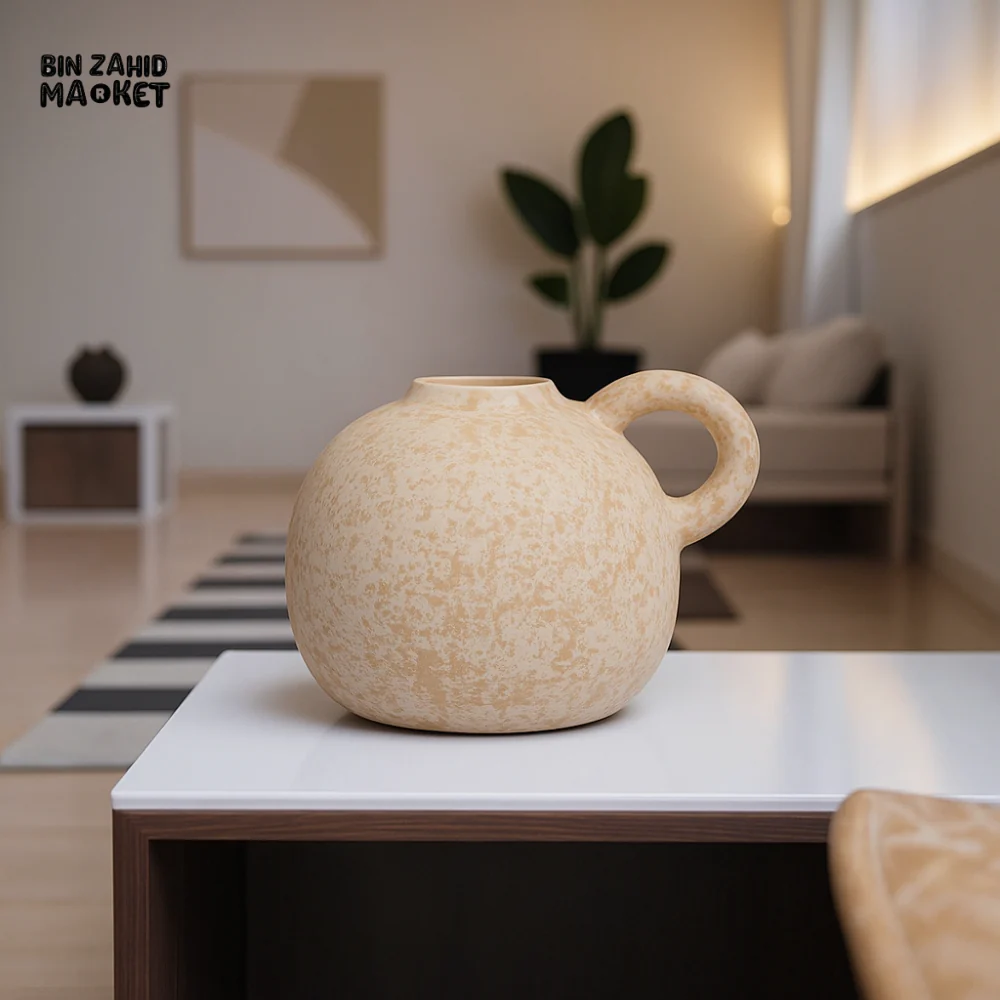 HANDCRAFTED SPECKLED CERAMIC VASE SET – LUXURY MODERN HOME DECOR - Image 3