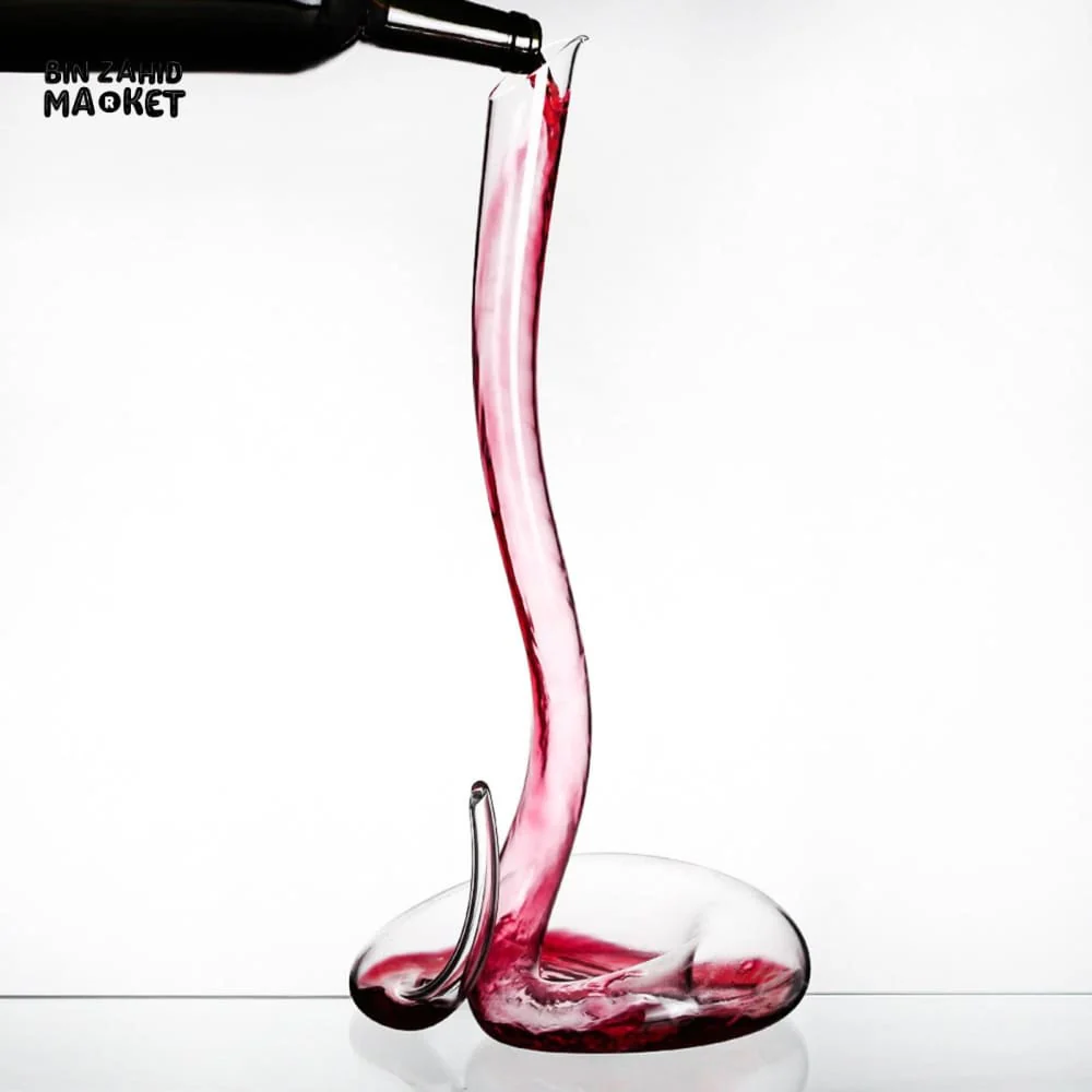 HANDMADE CRYSTAL BEVERAGE DECANTER ELEGANT 1800ML GLASS SERVER FOR DINING ROOM & PARTIES - Image 2